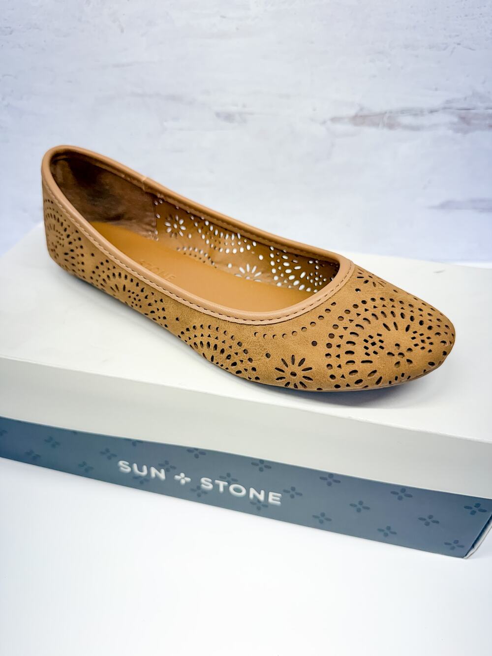 Sun + Stone Sophia Tan Flat